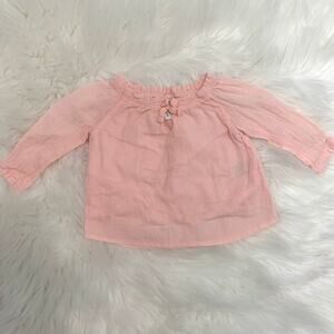 Janie & Jack crepe cotton pink top